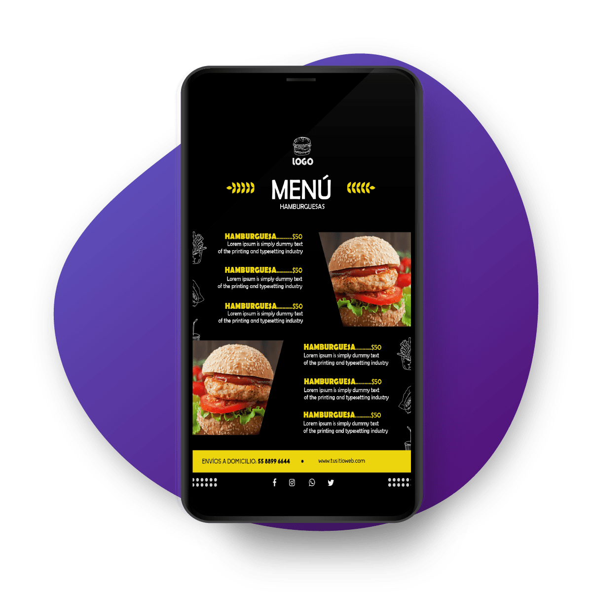 Diseño de menu digital